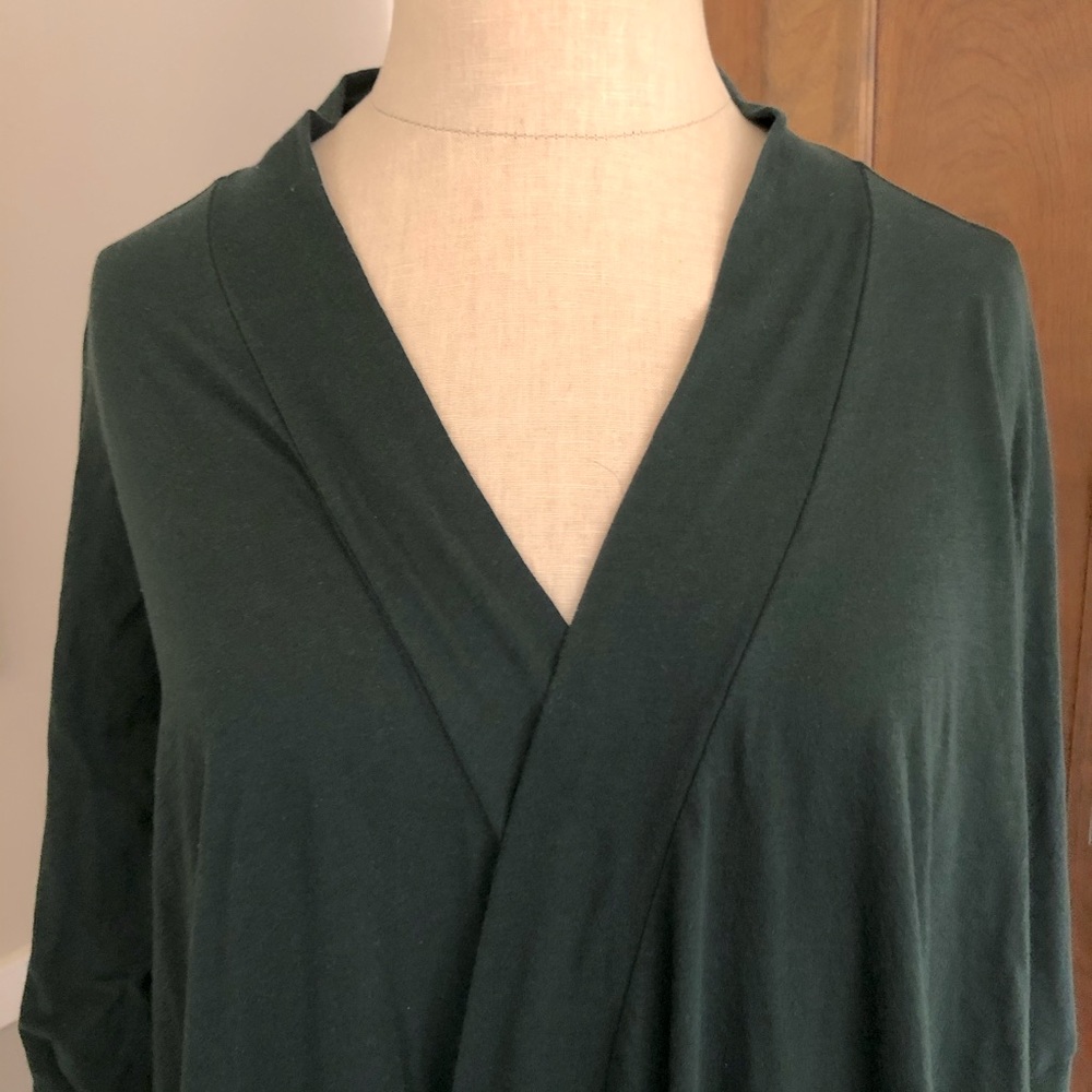 Lunya Organic Pima Cardigan forest green/emerald